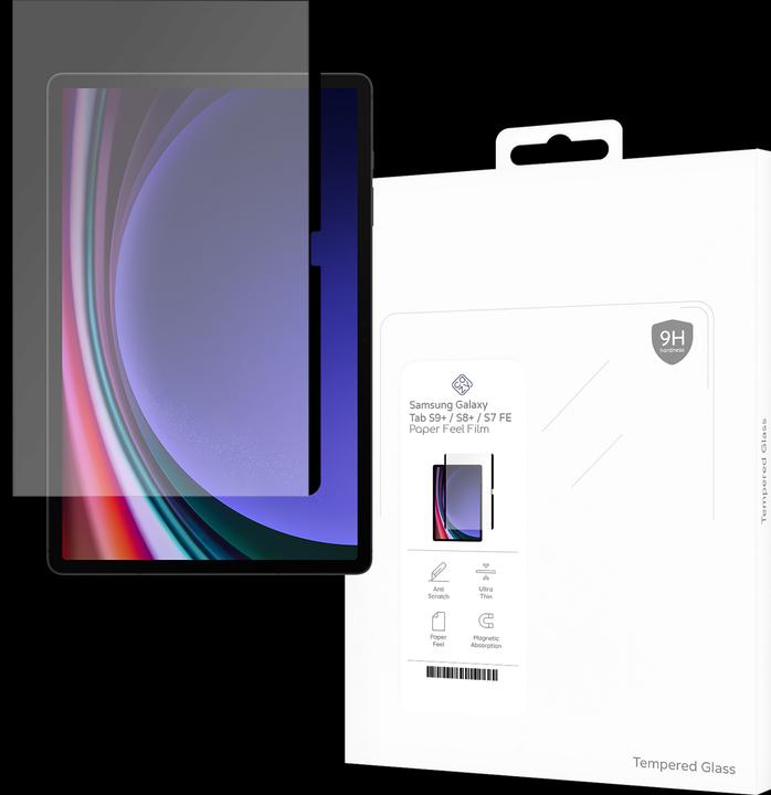 Cazy Paper Feel Protector Compatible with Samsung Galaxy Tab S9+ / S9 FE+ / S8+ / S7 FE Magnetic (1 Piece, Galaxy Tab S9 FE+, Galaxy Tab S10+, Galaxy Tab S9+, Galaxy Tab S8+)