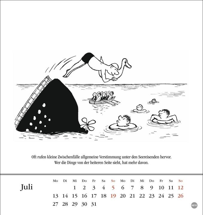 Produktbild Loriot Postkartenkalender 2026 (24 x 17 cm, Harter Einband, Deutsch)