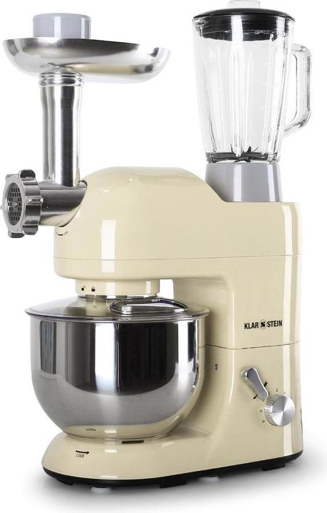 Produktbild Klarstein Lucia Morena Küchenmaschine inkl Fleischwolf1200W, 5 Liter, Creme (1200 W)