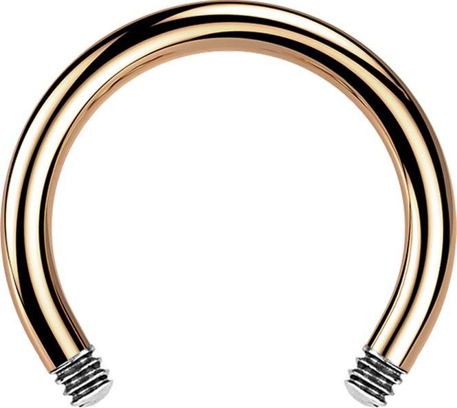 Star Piercing Micro Circular Barbell-Stab rosegold (Chirurgenstahl 316L)