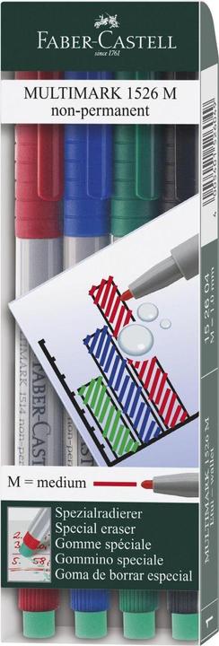 Produktbild Faber-Castell Overheadstift Multimark Non-Permanent (Mehrfarbig, 1 mm, 4 x)