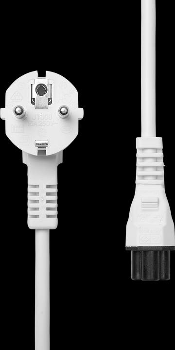 Actual product image ProXtend Power Cord Schuko Angled to C5 1M White (1 m)