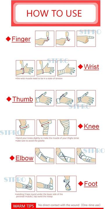 Actual product image ASMI 2 Stück selbsthaftender elastischer Pflasterverband (2 x)