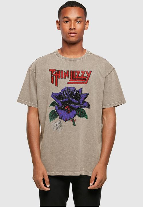 Immagine prodotto Merchcode Thin Lizzy - Maglietta oversize lavata con acido color rosa - 160121 (XXL)