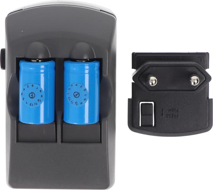 Actual product image AccuCell CR2 Charger Li-ion, CR-2 Charger incl. 2x CR2 Battery