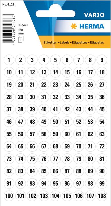 Immagine prodotto HERMA Etichette con i numeri