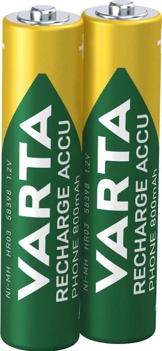 Actual product image Varta Recharge Accu Phone (2 pcs., AAA, 800 mAh)