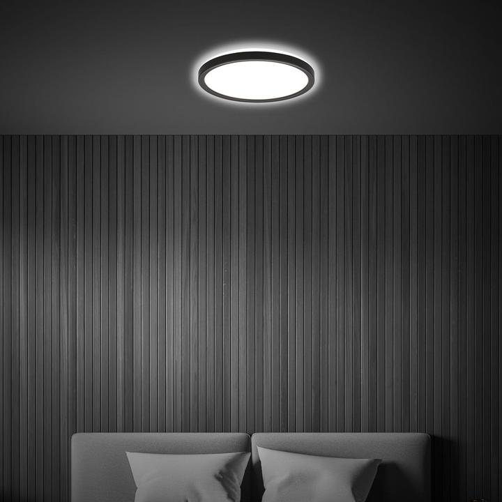 Image du produit Briloner Salle de bain Plafonnier LED, noir, IP44, LED / 18W (2400 lm)
