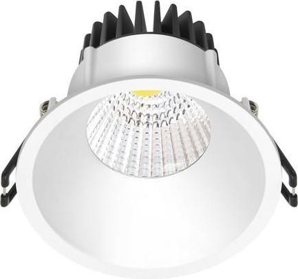 Nordtronic Faretto Velia LED 10,9W 3000K, 740 lm, 230V rotondo, hvid