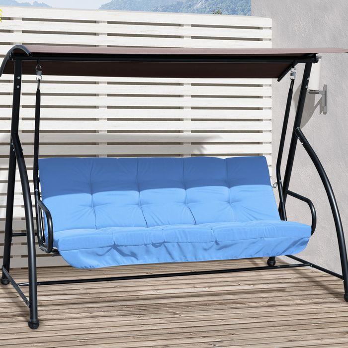 Produktbild Swisshandel24 Auflagen-Set 170 cm Hollywoodschaukel Blau