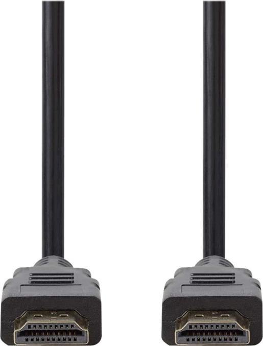Actual product image Nedis Ultra High Speed HDMI Cable with Ethernet, 1m, Gold Plated (Black) supports: 8K at 6 (1 m, HDMI)