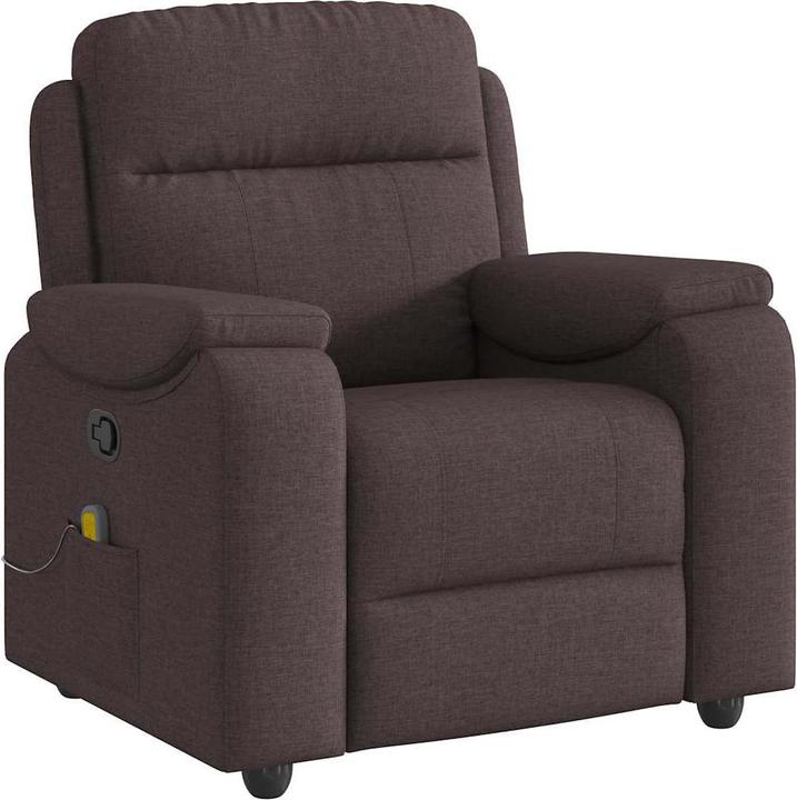 VidaXL Massagesessel Dunkelbraun Stoff Massage TV-Sessel