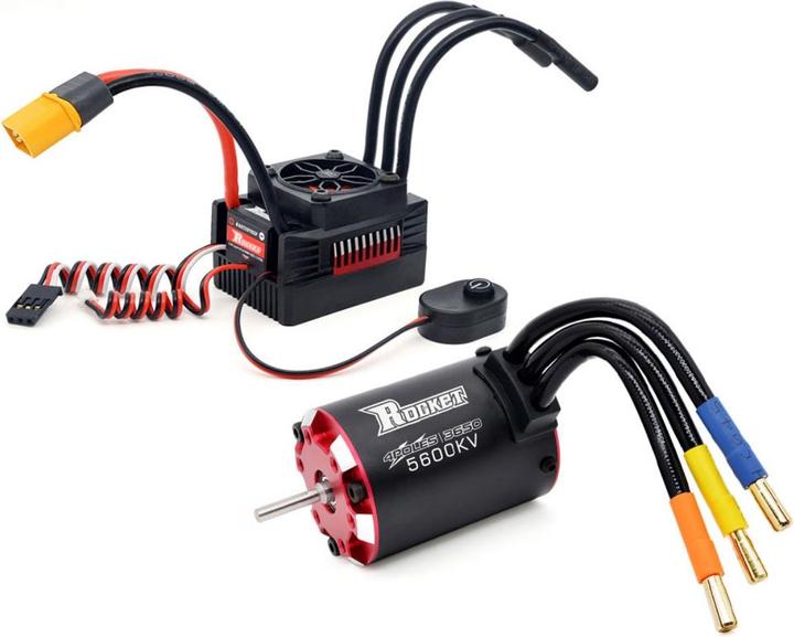 Actual product image Surpass Hobby Rocket V2 supersonic 3650 brushless motor 5600KV with 60A ESC combo