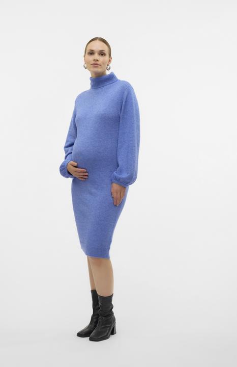 Actual product image Mamalicious Regular fit Turtleneck Elasticated cuffs Balloon sleeves Short dress Knitted dress (XL)