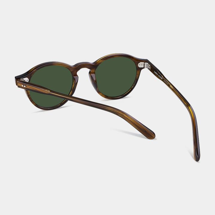 Immagine prodotto James Dixon Gestreift/Grün – Oxford – Rund – Acetat – Sonnenbrille