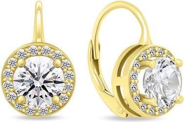 Image du produit Brilio Silver - Boucles d'oreilles plaquées or étincelantes avec zircons EA913Y