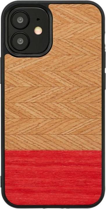 Produktbild Man.Wand &WOOD case for iPhone 12 mini herringbone azalea juodas (Apple iPhone 12 mini)