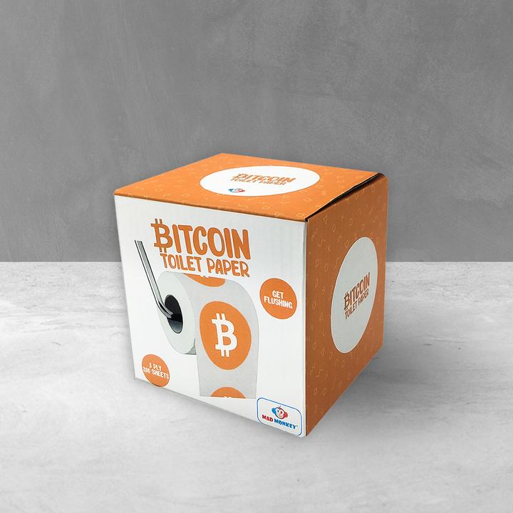 Actual product image Thumbs Up Mad Monkey toilet paper "Bitcoin" (1 x)