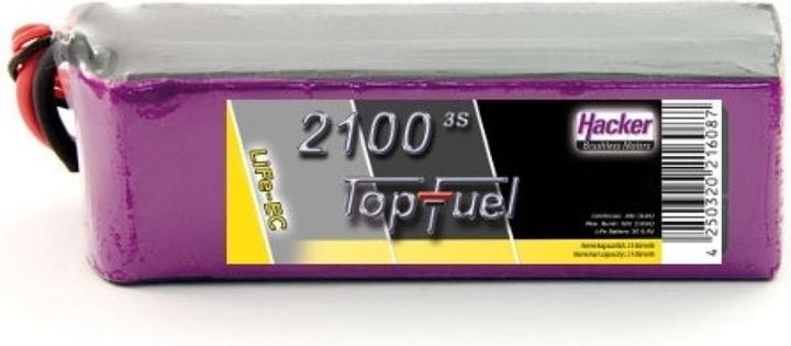 Actual product image Hacker LiFe Pack LiFe-EC 2100mAh 3S TopFuel (9.90 V, 2100 mAh)