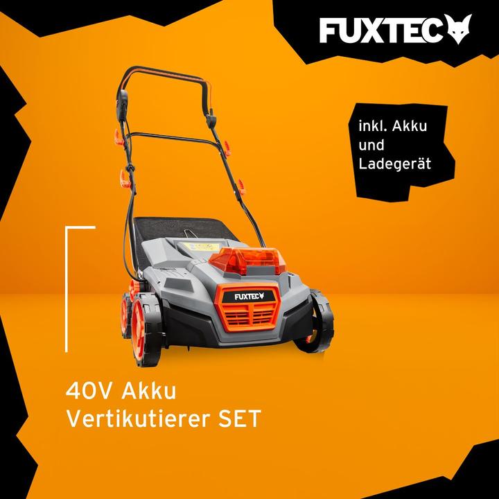 Produktbild Fuxtec 40V Akku-Vertikutierer SET FX-E2VE38SET