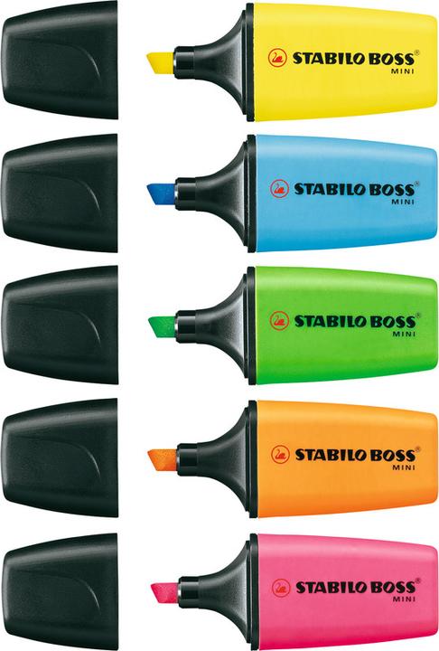 Actual product image STABILO BOSS MINI highlighter (Yellow, Pink, Blue, 5 mm, 3 x)