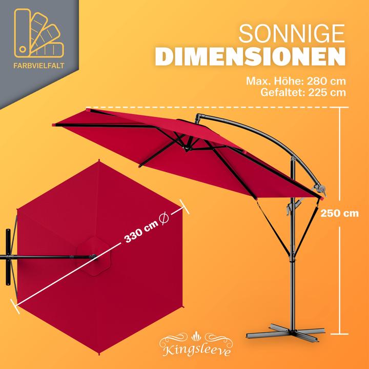 Actual product image Kingsleeve Cantilever umbrella 3,3m (3.30 m)