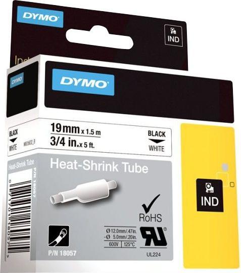 Actual product image Dymo Rhino heat shrink tubing (1.90 cm, White)