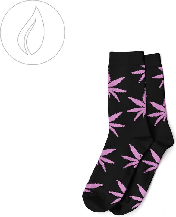 R420 Long Socks Size 36-42 Black/Pink (36 - 42)