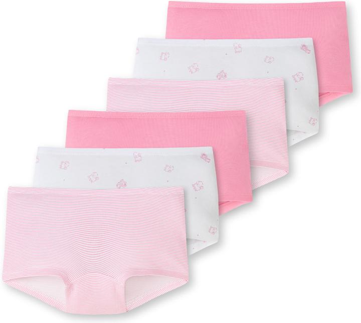 Immagine prodotto Schiesser Confezione da 6 pantaloncini da bambina in cotone biologico 95/5 (92, confezione da 6)
