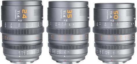 Sirui VP-1-3G VISION PRIME T1.4 Full-frame Cine Lens 24mm&35mm&50mm Grey Wechsel Mount (C-mount, full size)