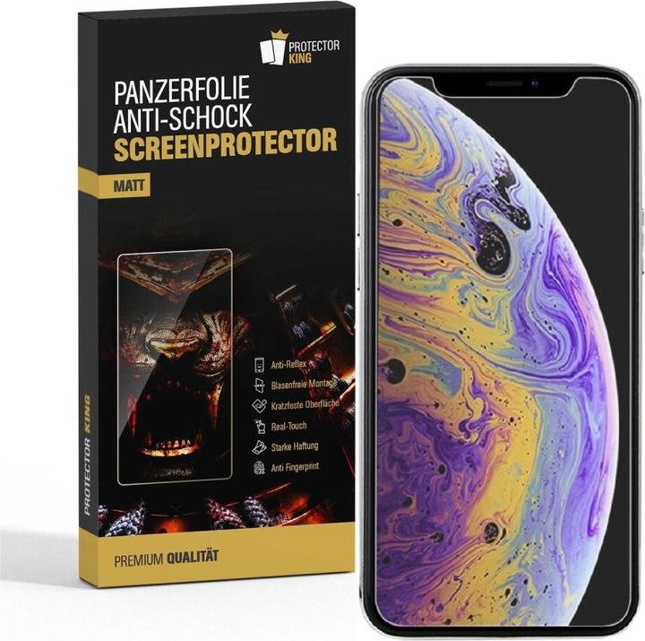 Produktbild Protectorking 4x Panzerfolie Anti-Shock matt entspiegelt (1 Stück, Apple iPhone X)