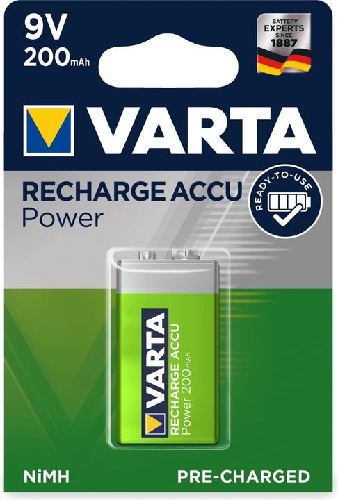 Varta Recharge Accu Power (1 pcs, 9V Block, 200 mAh)