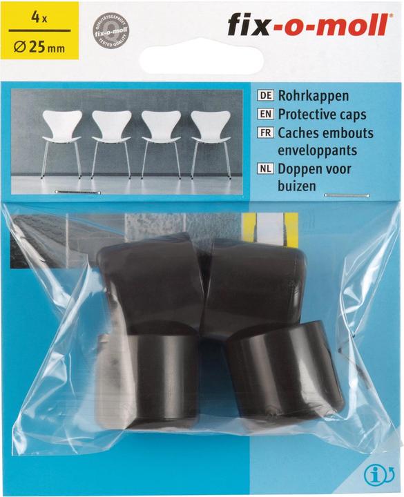 Fix-o-moll Pipe cap Ø 25 mm 4 x (Tube caps, 4 Piece)