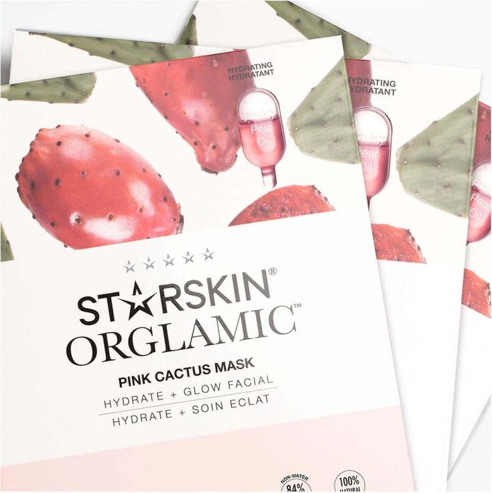 Actual product image Starskin - ORGLAMIC Pink Cactus Hydrating & Glow Face Mask (1 ml)