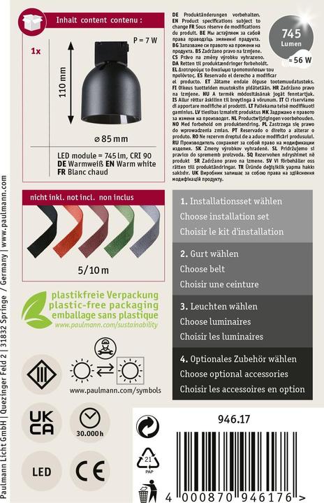 Productafbeelding Paulmann Gurt-System ULine Spot Ronde (745 lm)