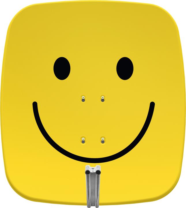 Produktbild TechniSat SAT-Spiegel SATMAN 65 Plus smiley-gelb Halterung (Parabolantenne, 35.70 dB, DVB-S / -S2)