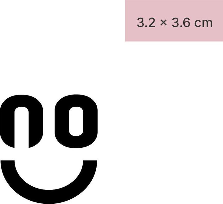 Produktbild minink Temporäres Tattoo – No Smiley