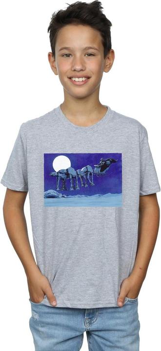 Immagine prodotto Star Wars Christmas AT-AT Sleigh Maglietta Ragazzi (140, 146)
