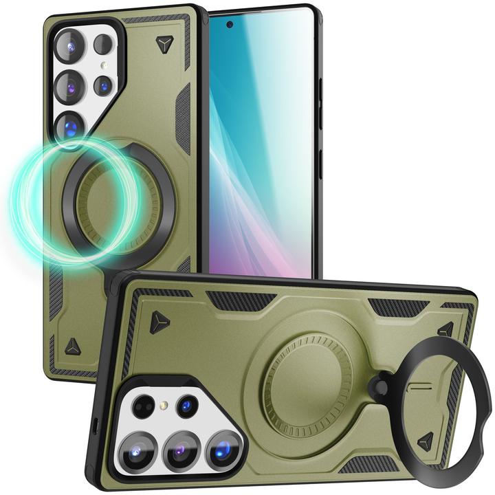 Image du produit Nalia Stormguard - Stossfeste Armor Ring Hülle für MagSafe - Military Kickstand Hardcase (Samsung Galaxy S25 Ultra)