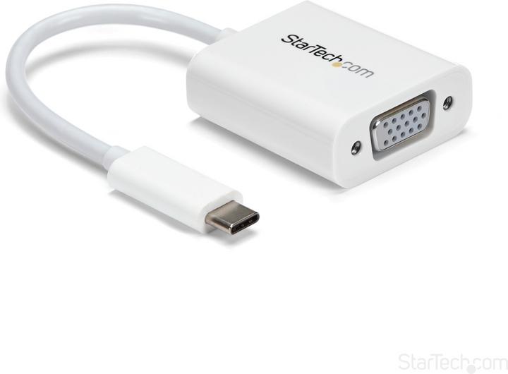 StarTech USB-C To VGA Adapter - White (VGA, 1750 cm)