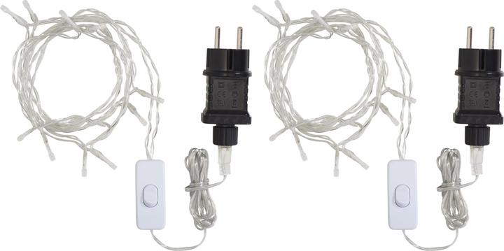 Produktbild VBS LED-Lichterkette mit Schalter, Kreisschaltung, 10 LEDs, Kabel Transparent, 2 Stück (2.95 m)