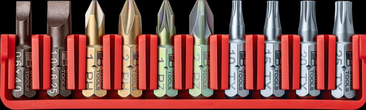Produktbild PB Swiss Tools Bitset PB C6.702 CN BitBlock mit 10 Bits (TX25, PH2, PZ2, TX10, PH1, TX15, PZ1, SL4, TX20, SL 2)