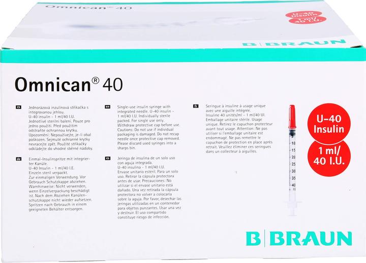 Image du produit B.Braun 40 Insulin U-40 (Seringue d'insuline)