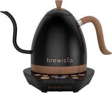Brewista Artisan Variable Temperature Electric Gooseneck Kettle Matte Black with Wood 1000ml (1 l)
