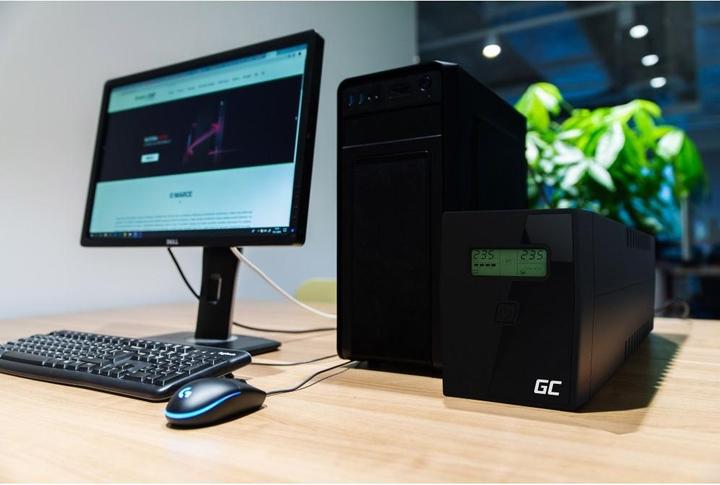 Actual product image GreenCell 600VA 360Wovervoltage protection 230V Black (0.60 VA, 360 W, Line-interactive UPS)