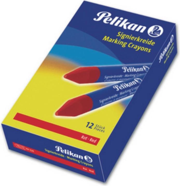 Energy Label Pelikan Marking crayon 762, red, diameter: 13.5 mm suitable for rough surfaces such as metal (even hot (Red, 12 x)