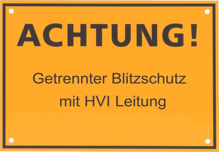 Produktbild Dehn HWS 300X200 AGBS HVI DE K Hinweisschild ACHTUNG! Getrennter Blitzschutz