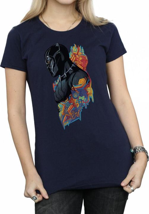 Image du produit T-shirt en coton profilé Panthère noire Femme/Femme (XL)