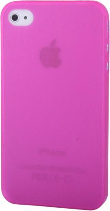 Produktbild König Design Schutzhülle Hard Case Hülle für Handy iPhone 4 & 4S Pink transparent (Apple iPhone 4, LG G4s)