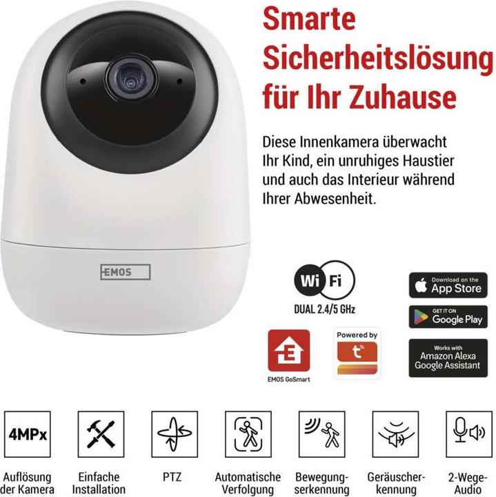 Actual product image Emos GoSmart IP-220W rotating surveillance camera with WiFi (2560 x 1440 Pixels)